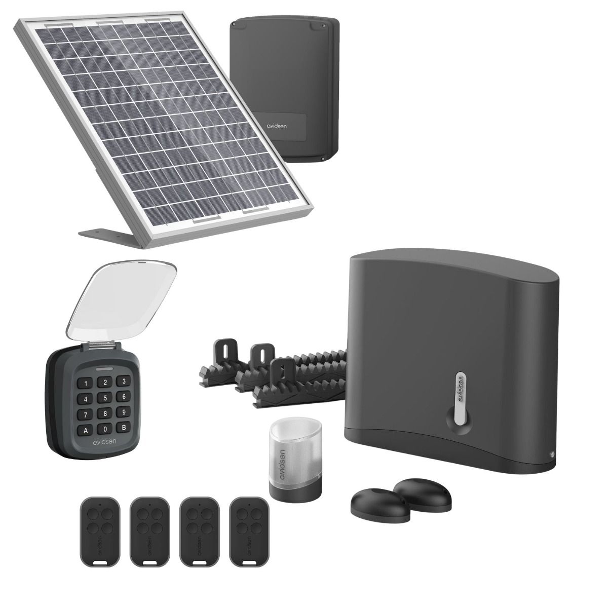 Un kit solare completo con digicoe per un portone scorrevole di 4 m