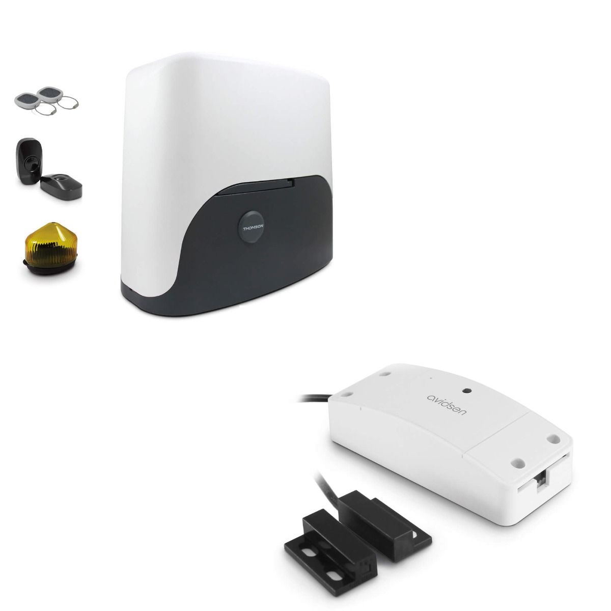 Questo kit di motorizzazione connessa per cancello scorrevole Thomson è completo.