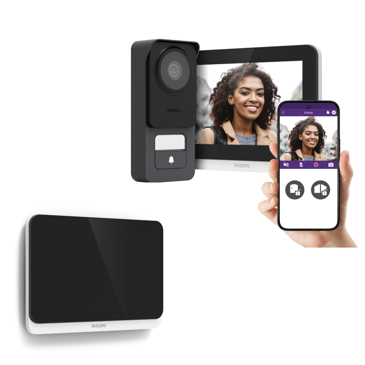 Questo pacchetto del videocitofono Philips Connect 3 è composto da