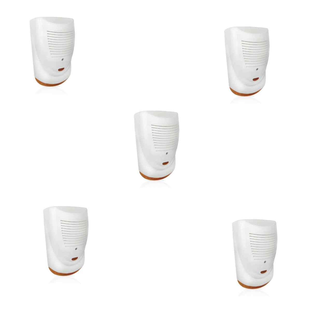 Set di 5 sirene di allarme finte per interni/esterni  