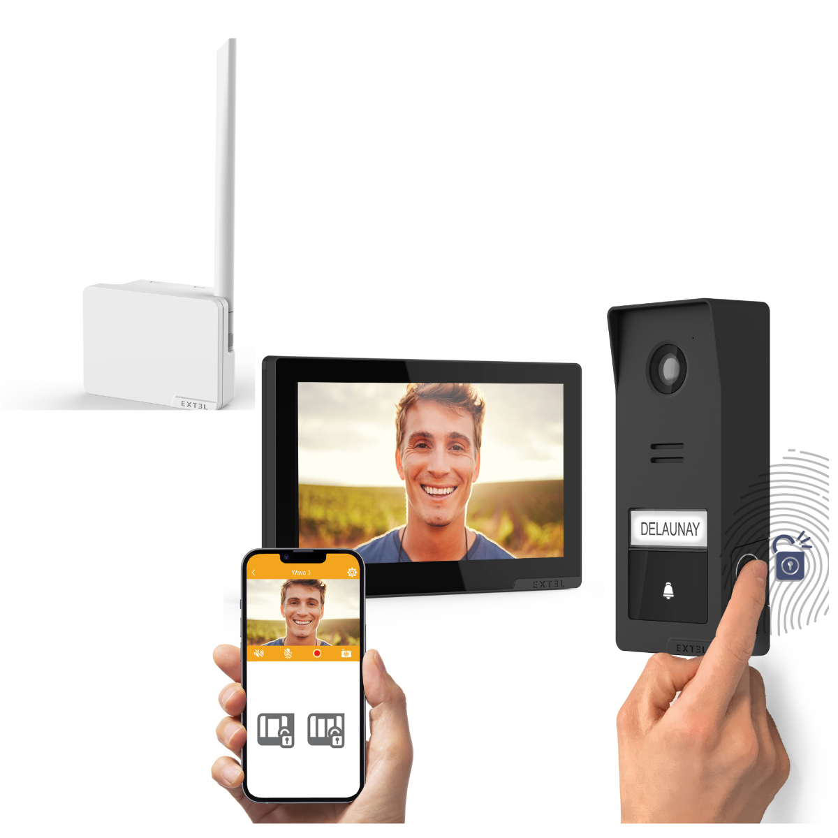 Contenuto della confezione dell'Extel Wave 3 e del suo ripetitore