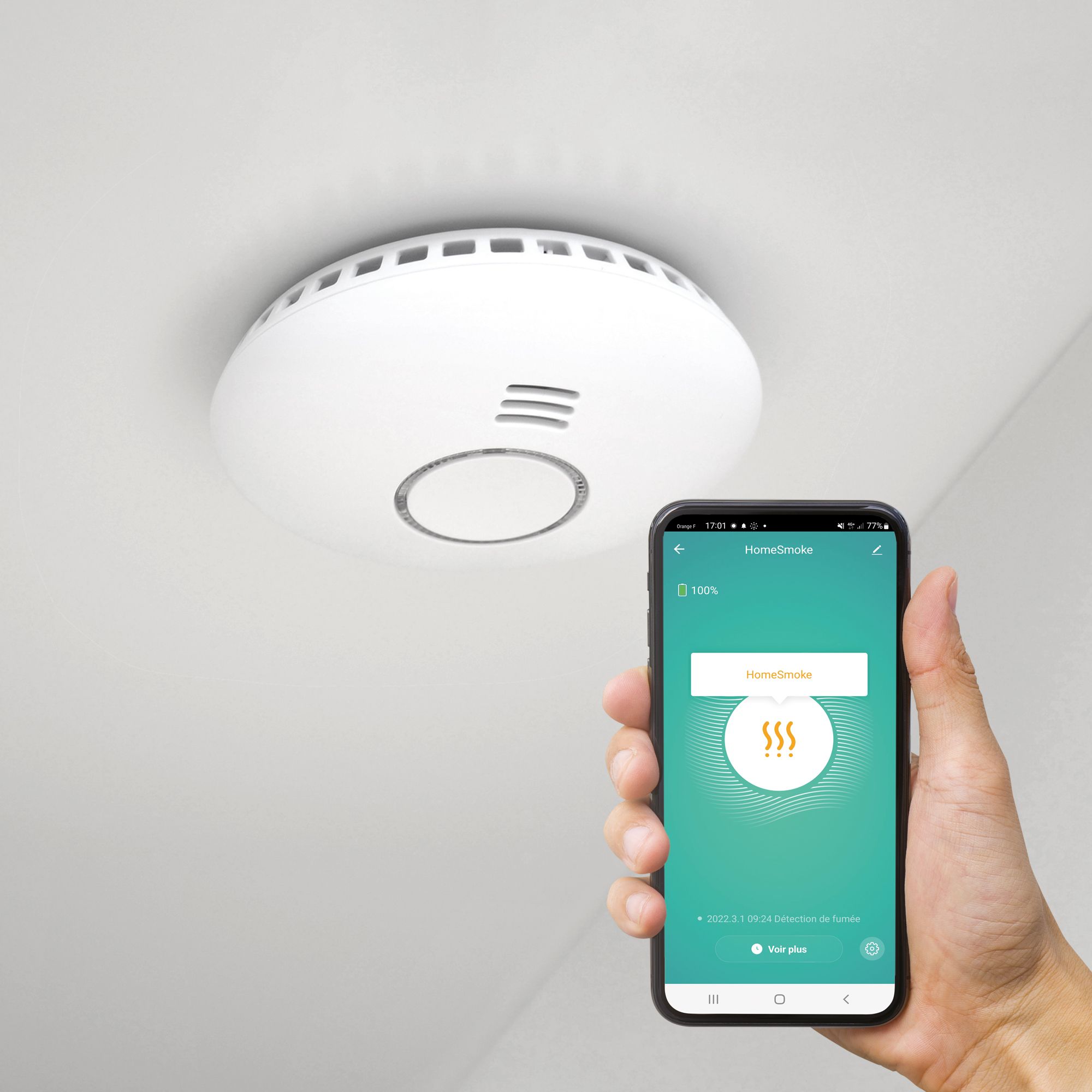 HomeSmoke rilevatore di fumo connesso WIFI - Comfort della casa -  AvidsenStore