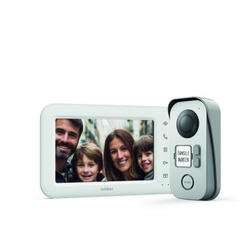 Videocitofono filare - compatibile con 2 famiglie con doppio comando - Elia 2 Famiglie - Avidsen - 112303