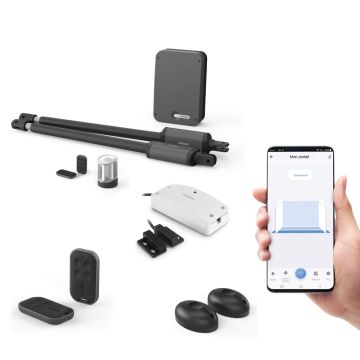 Kit motorizzazione smart per cancello a battenti - Styrka 310 + fotocellule + 2 telecomandi extra