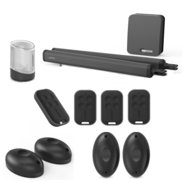 Kit Apricancello per cancelli a battente TEHA a 24 V - Ante fino a 1,75 mt./ 175 Kg + 2 Telecomandi e 2 Fotocellule supplementari