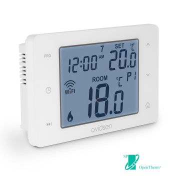 Termostato cablato collegato per caldaia o pompa di calore non reversibile Open Therm - Avidsen HomeFlow OT