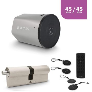 Kit serratura smart Extel Lock + cilindro 45/45 mm + tastiera wireless + 2 badge aggiuntivi