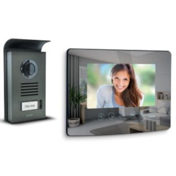 Videocitofono cablato Extel Mombo con effetto specchio - Apriporta e cancello