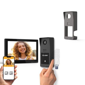 Kit videocitofono filare smart Digital Connect + scocca grafite