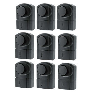 Set di 9 mini allarme a contatto magnetico per porte finestre