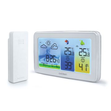 Stazione meteorologica a colori retroilluminata in formato orizzontale - Avidsen - 107254