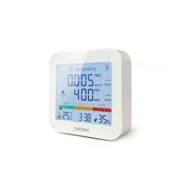 Stazione di misura della qualità dell'aria interna CO2 e VOC - Avidsen - 107258