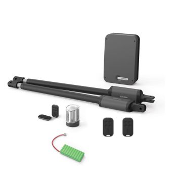 Motorizzazione telescopica per cancello a battenti Styrka 310 + 2 telecomandi extra + 1 batteria di riserva - Avidsen