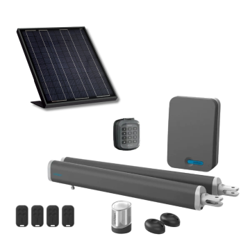 Motorizzazione solare con attuatori Avidsen Teha SE con codice digitale per cancello a battente