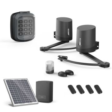 Avidsen ORANE510 solar-powered swing gate operator + keypad + 2 additional remote controls (4 in all)