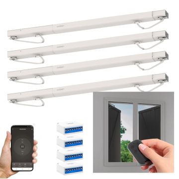 Set di 4 motorizzazioni collegate per persiane a battente Avidsen Home Open W