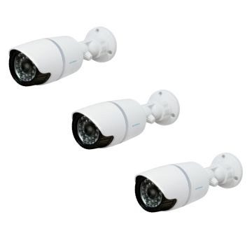 Set di 3 indoor or outdoor dummy surveillance camera