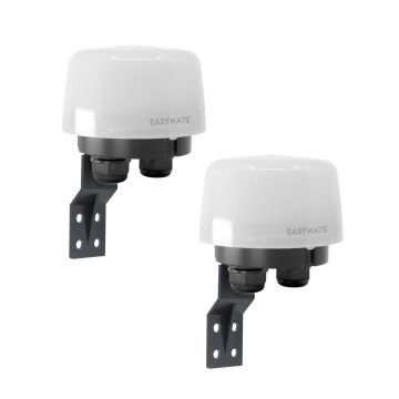 Set di 2 sensore crepuscolare per l'automazione dell'illuminazione (10A)