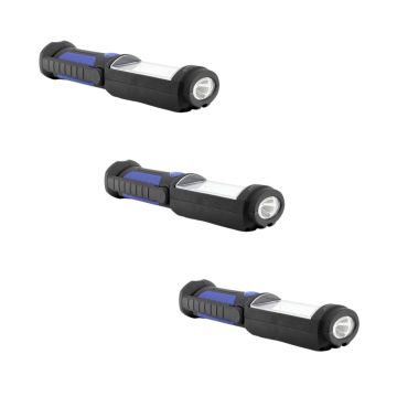 Set di 3 torcia LED multifunzionale con ampio angolo di visione