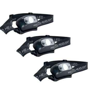 Set di 3 linterna frontal recargable