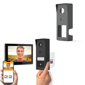 Kit videocitofono wireless smart Wave 3 + cover grafite